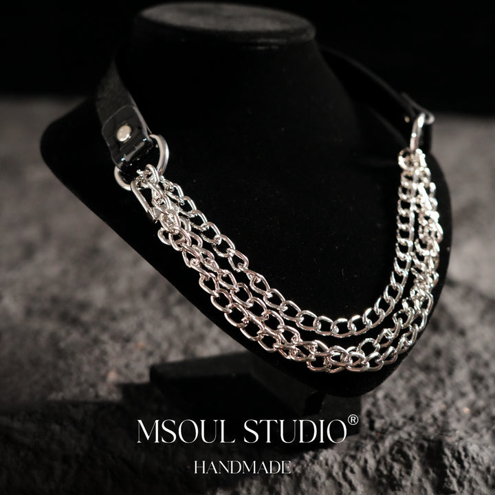 Dark Red Crocodile Paten Choker