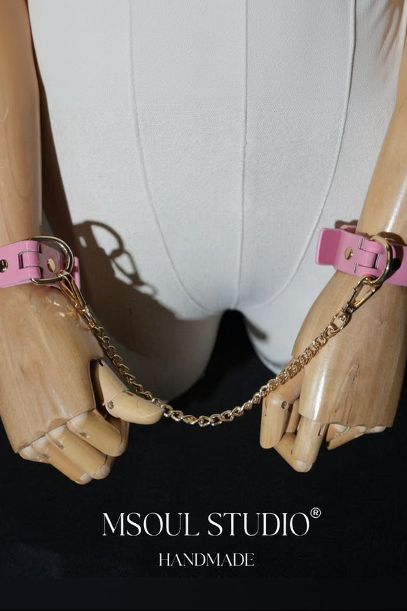 Pink Glossy Bondage Kit 5 in 1