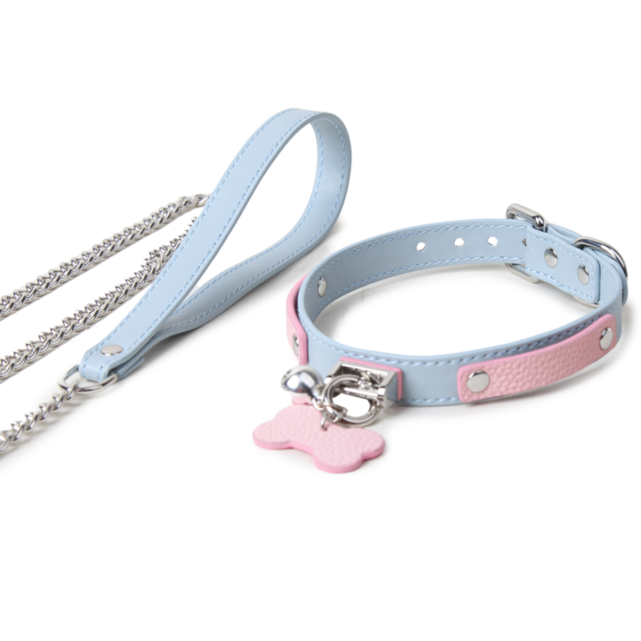 Blue Pink Label Collar