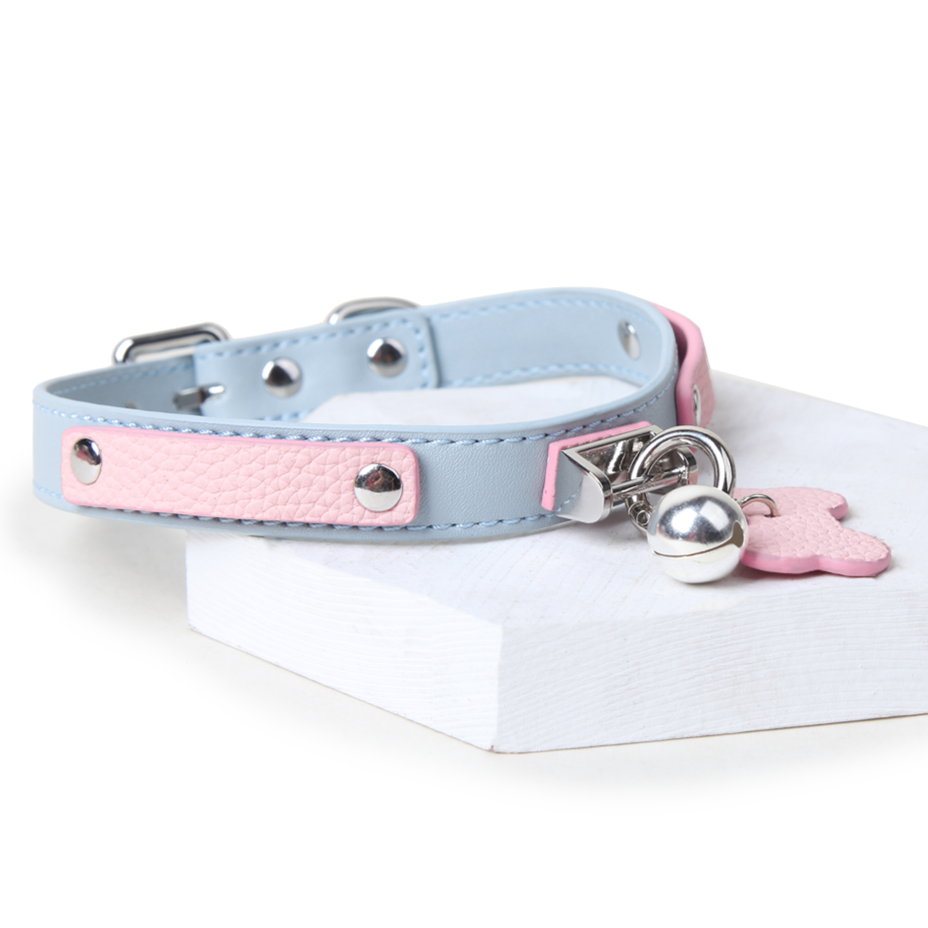 Blue Pink Label Collar