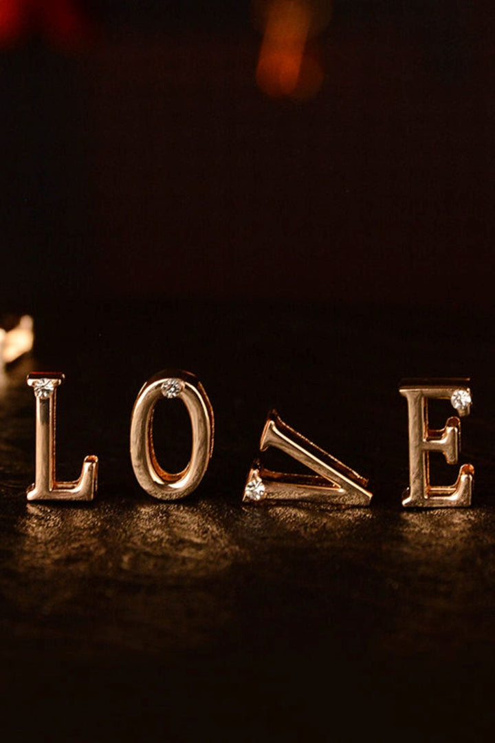 Gold Name Leather Keychain
