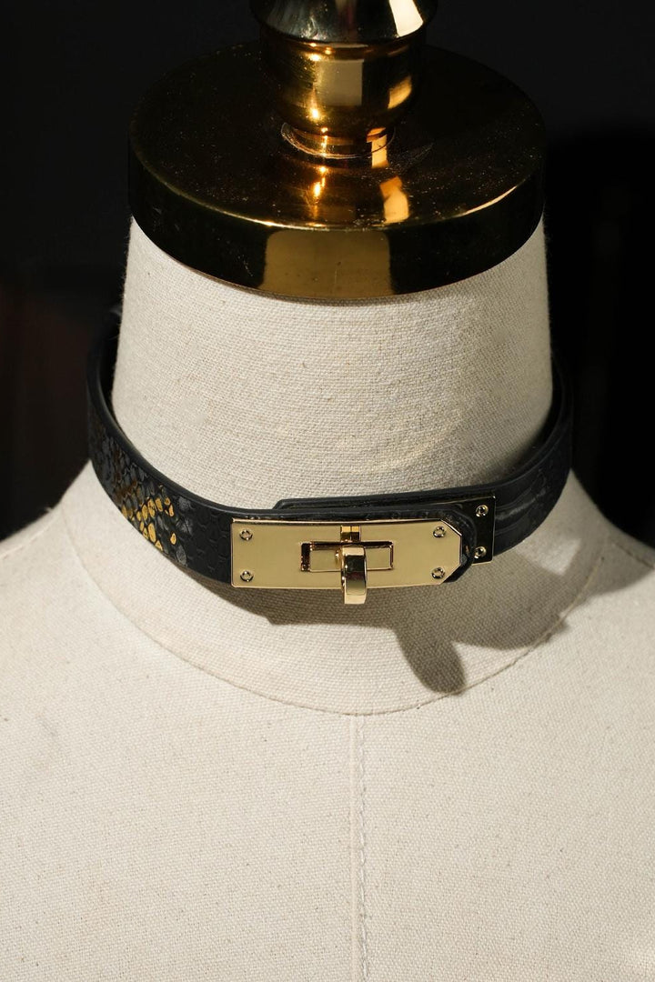 Festival Leather Choker&amp; bracelet