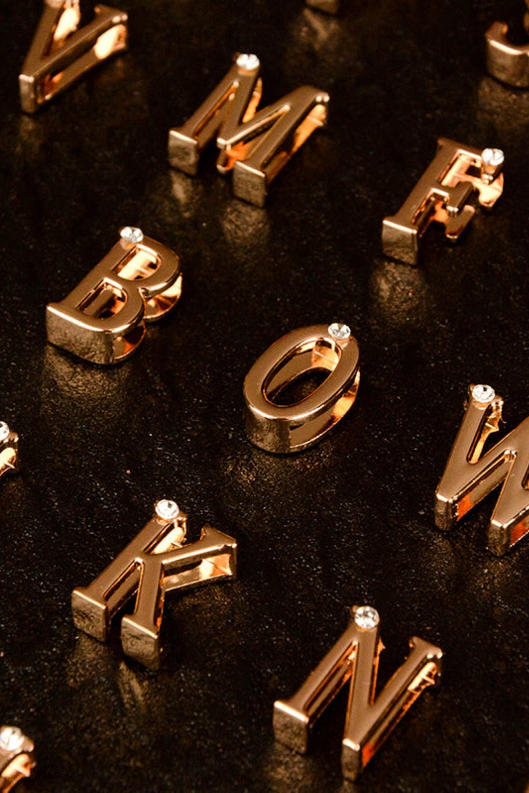 Gold Name Leather Keychain