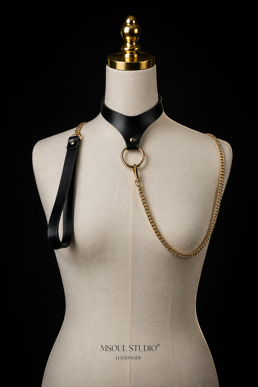 Oring Choker with Chain Leash
