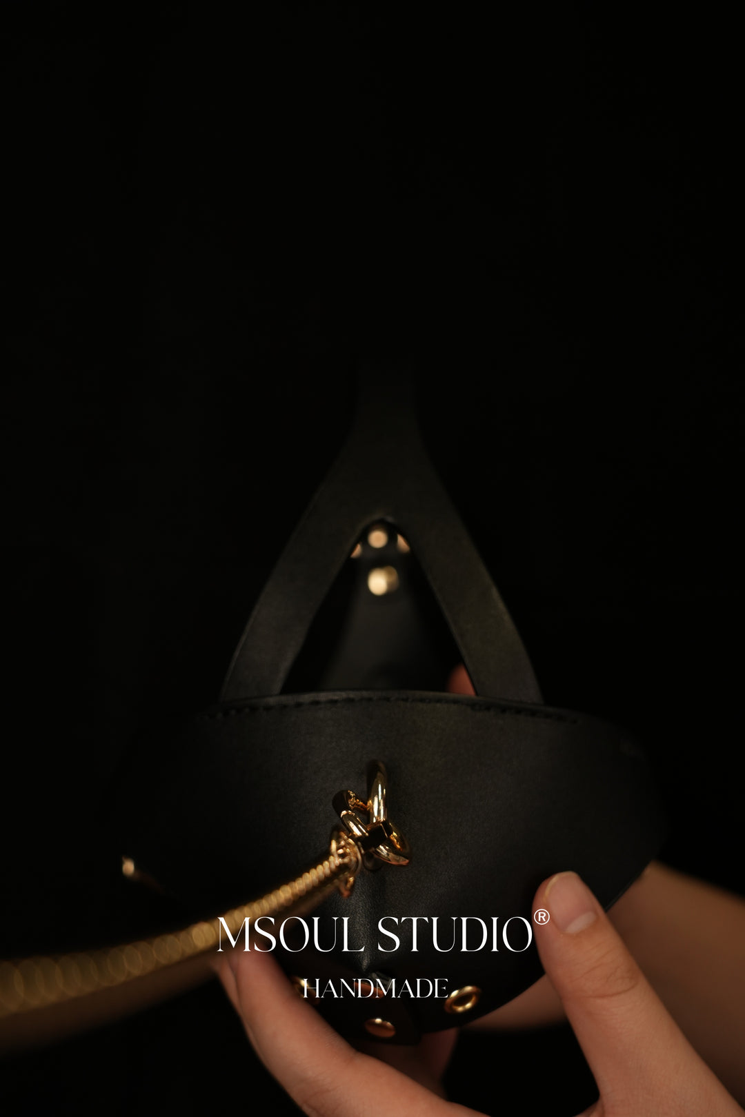 Natural leather BDSM mask