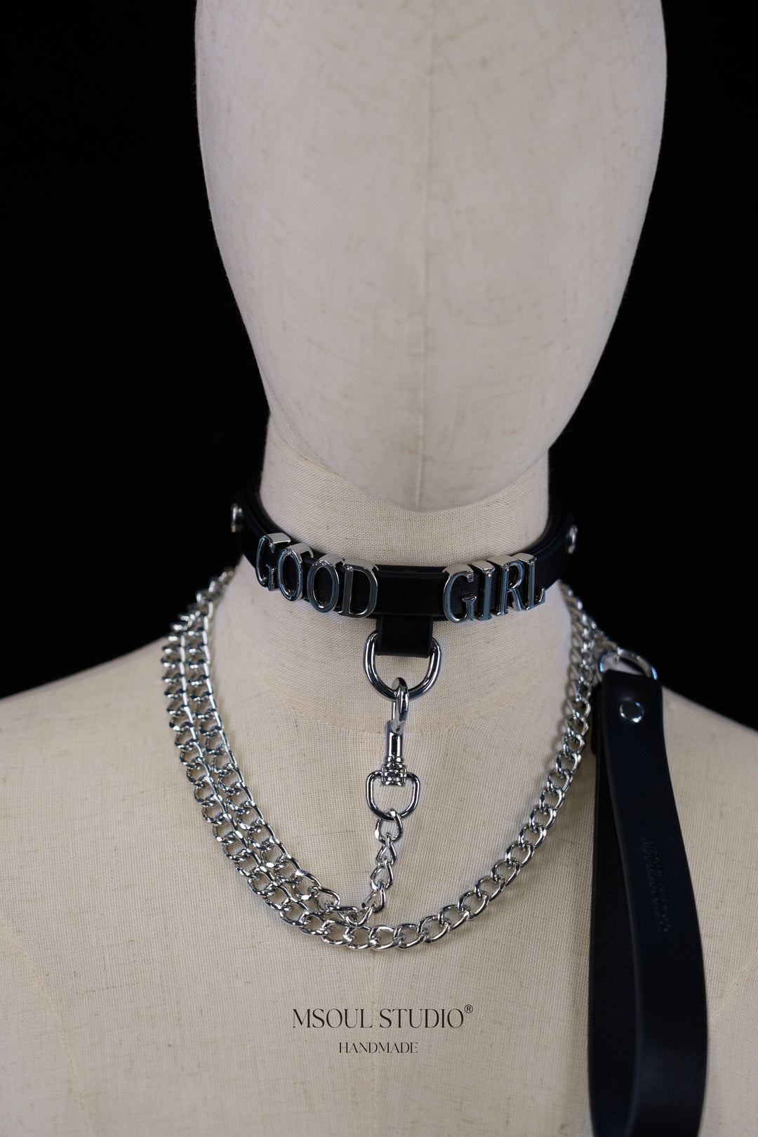 Custom Name Choker with Leash