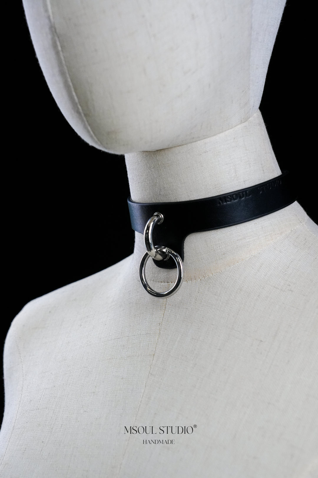 Black Trendy Choker with O Ring