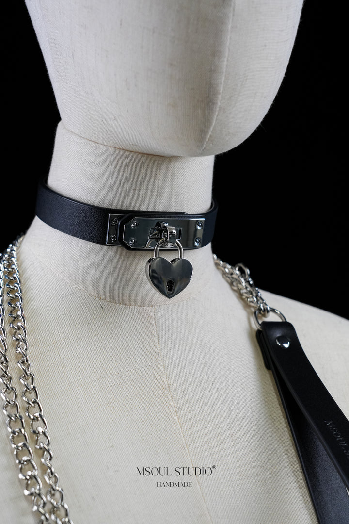 Heart Lock Choker SET