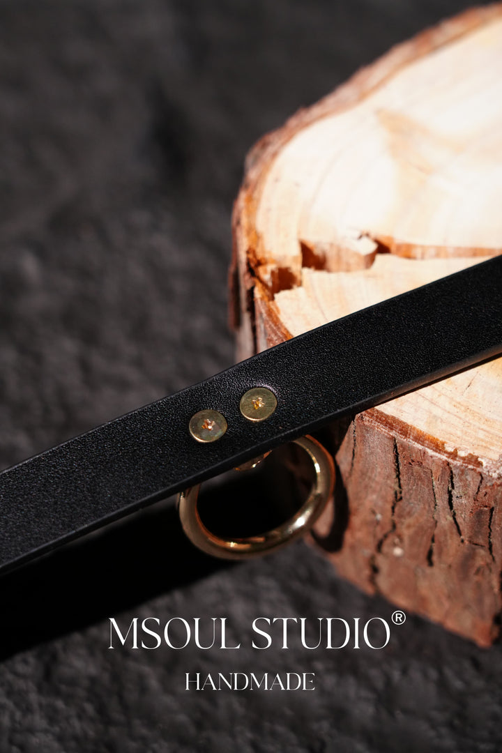 Black Choker with Gold O-Ring