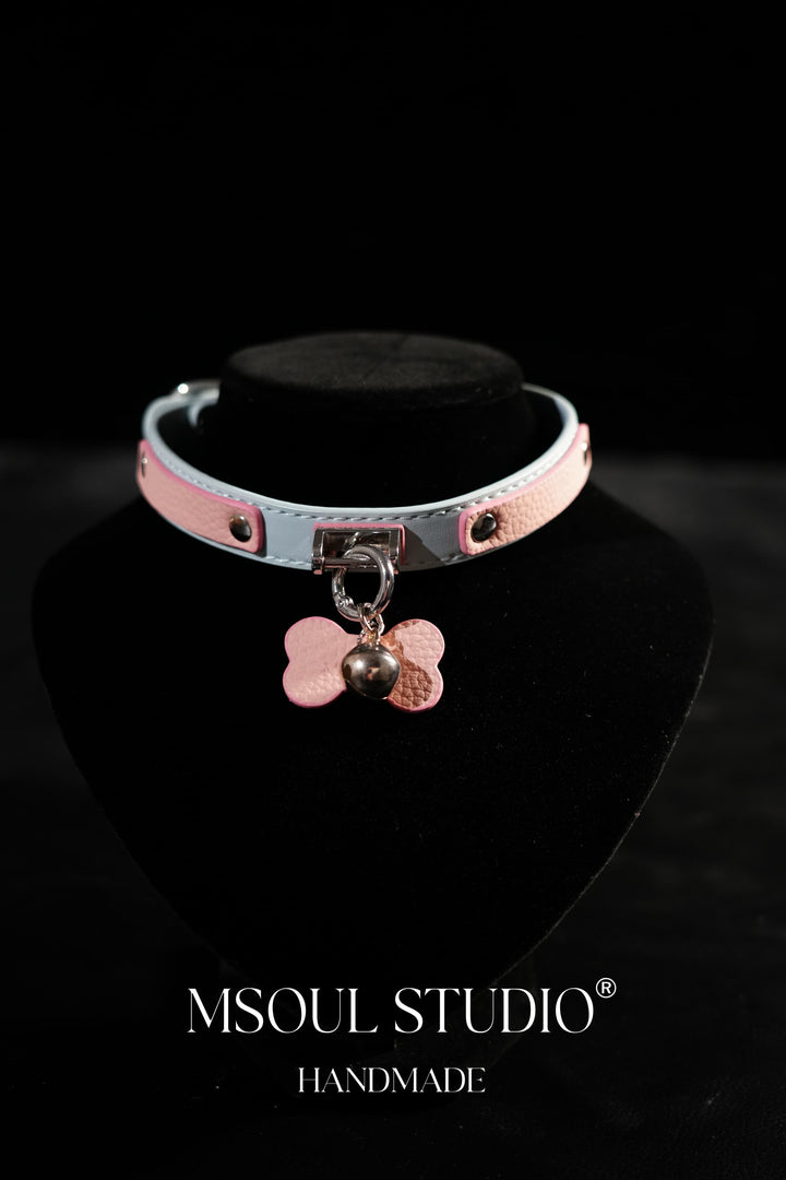 Blue Pink Label Collar