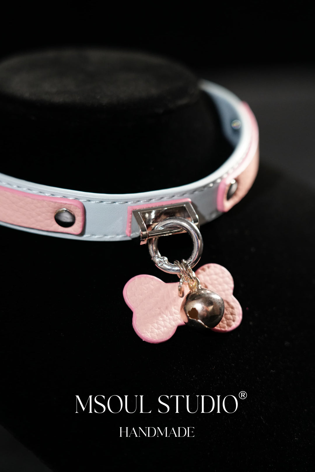 Blue Pink Label Collar