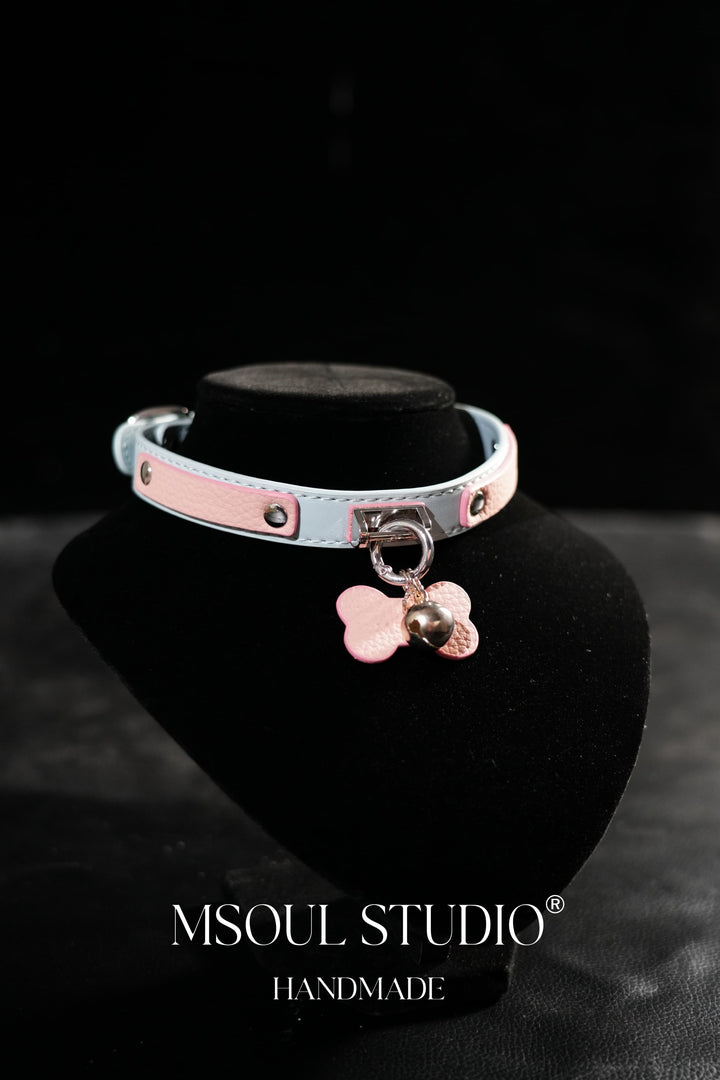 Blue Pink Label Collar