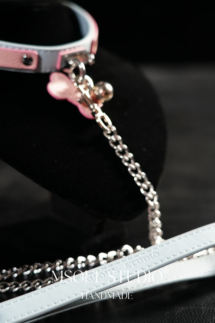 Blue Pink Label Collar