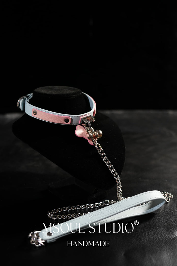 Blue Pink Label Collar