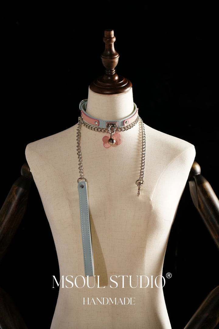 Blue Pink Label Collar