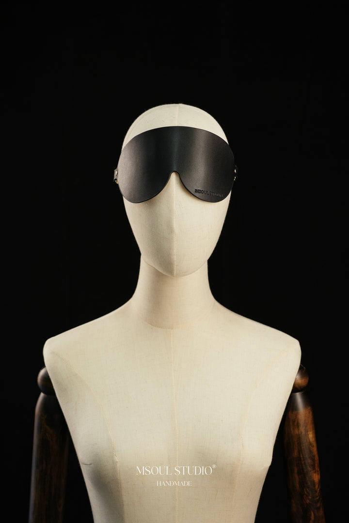 Noir Veil Leather Eye Mask