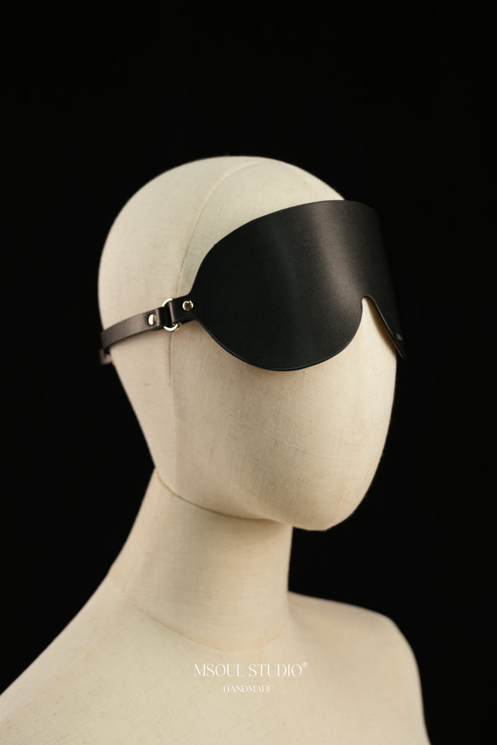 Noir Veil Leather Eye Mask