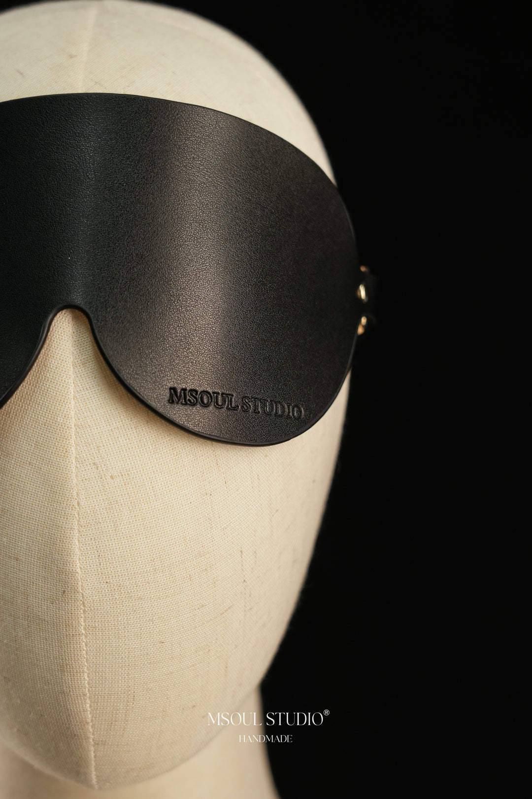 Noir Veil Leather Eye Mask