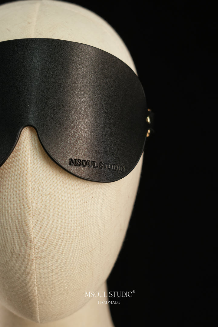 Noir Veil Leather Eye Mask