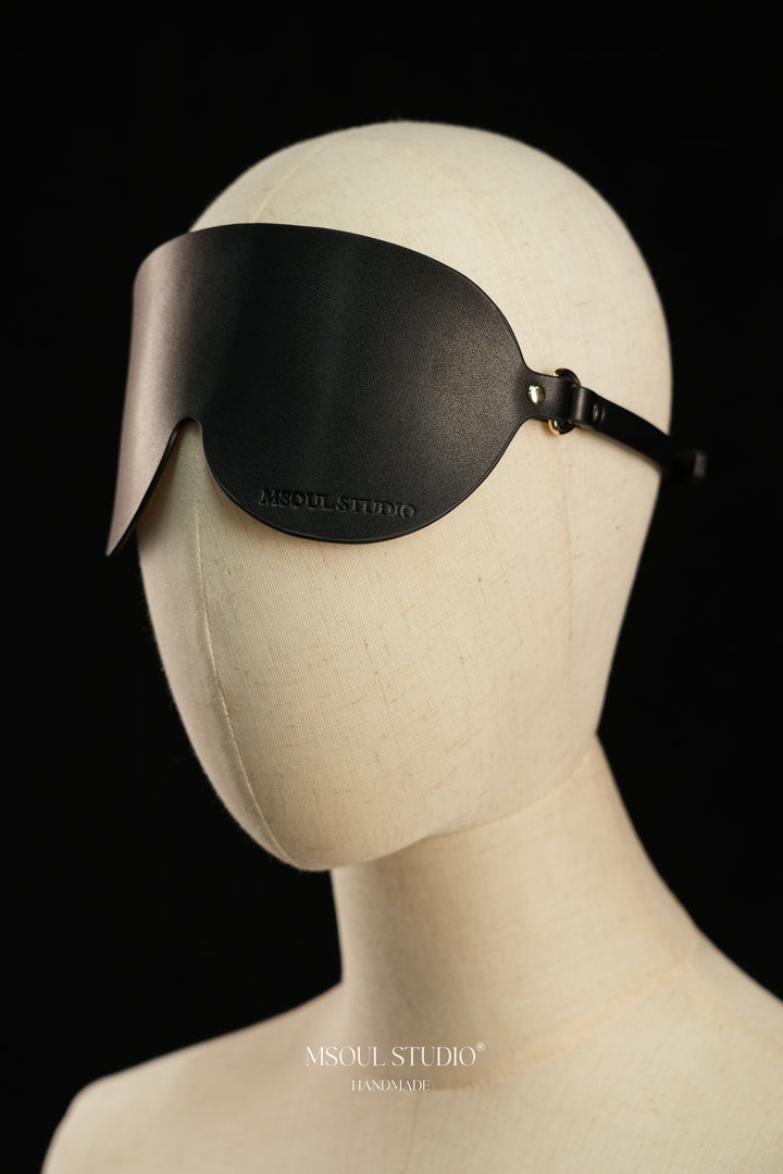 Noir Veil Leather Eye Mask