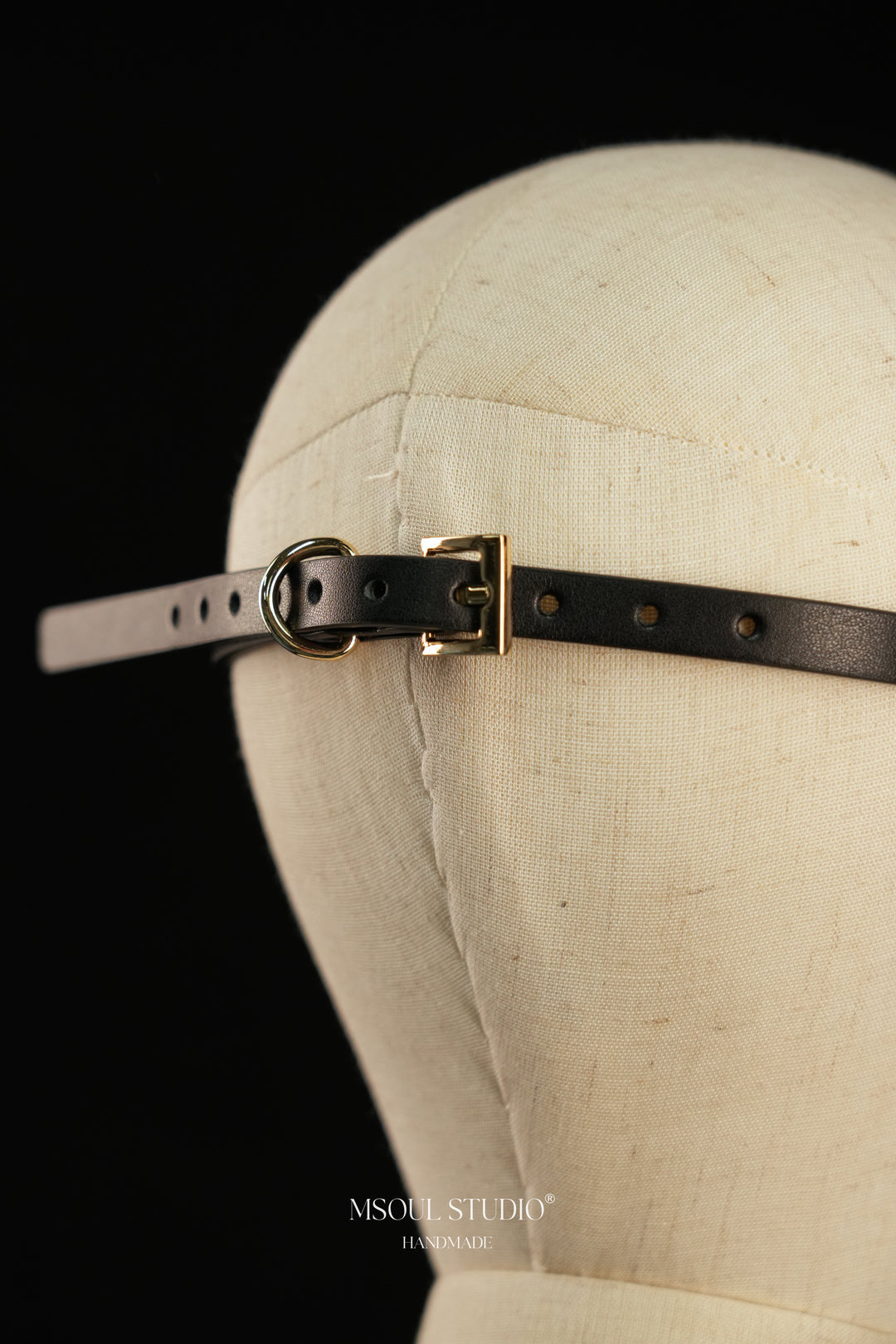Noir Veil Leather Eye Mask