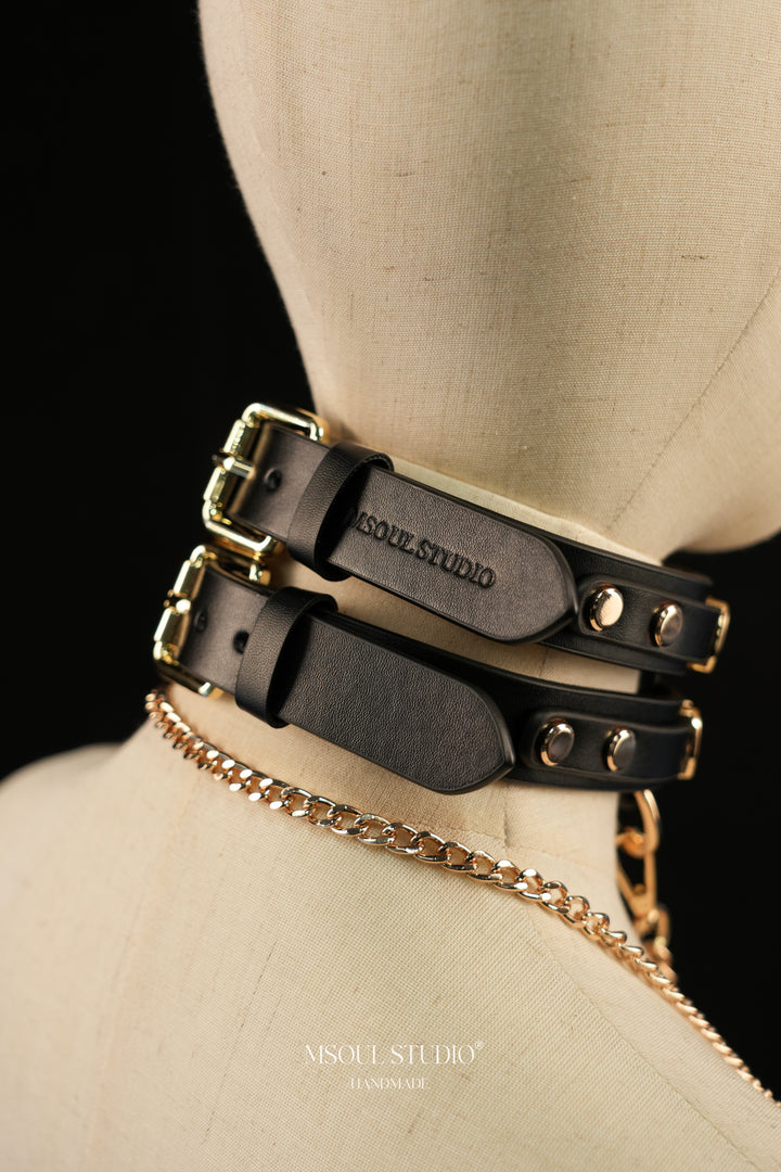 Double Leather Choker