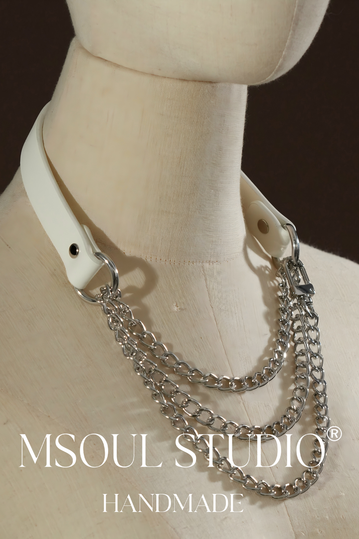 Dark Red Crocodile Paten Choker