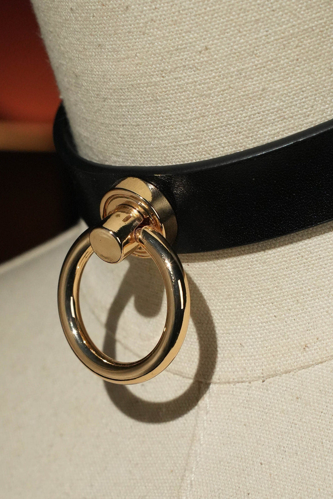 Black Choker with Gold O-Ring