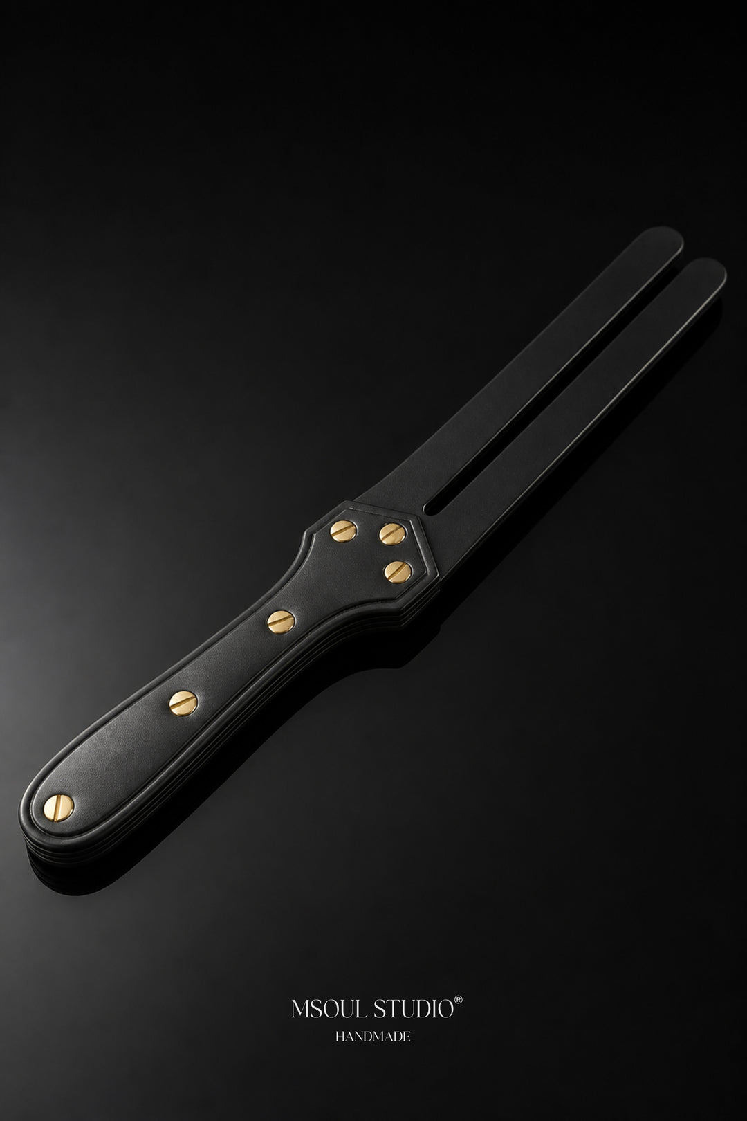 Black Leather Split Slapper Paddle