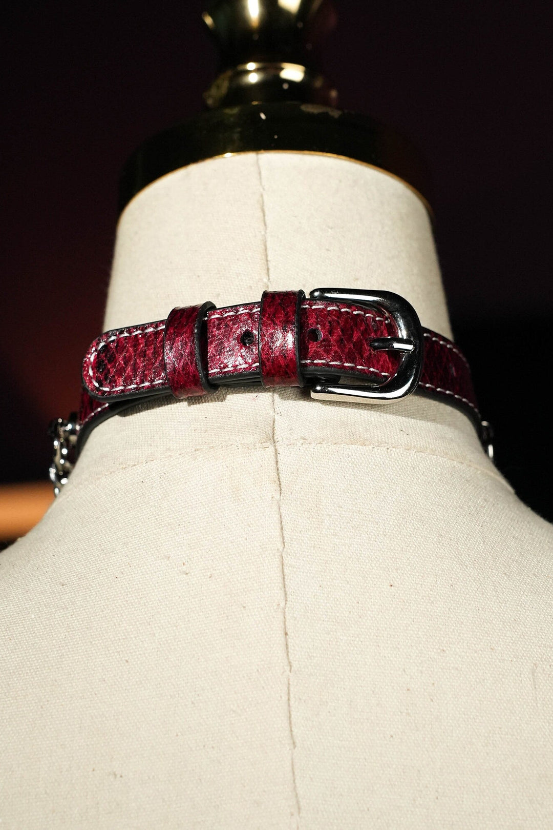 Red Double Chain Choker