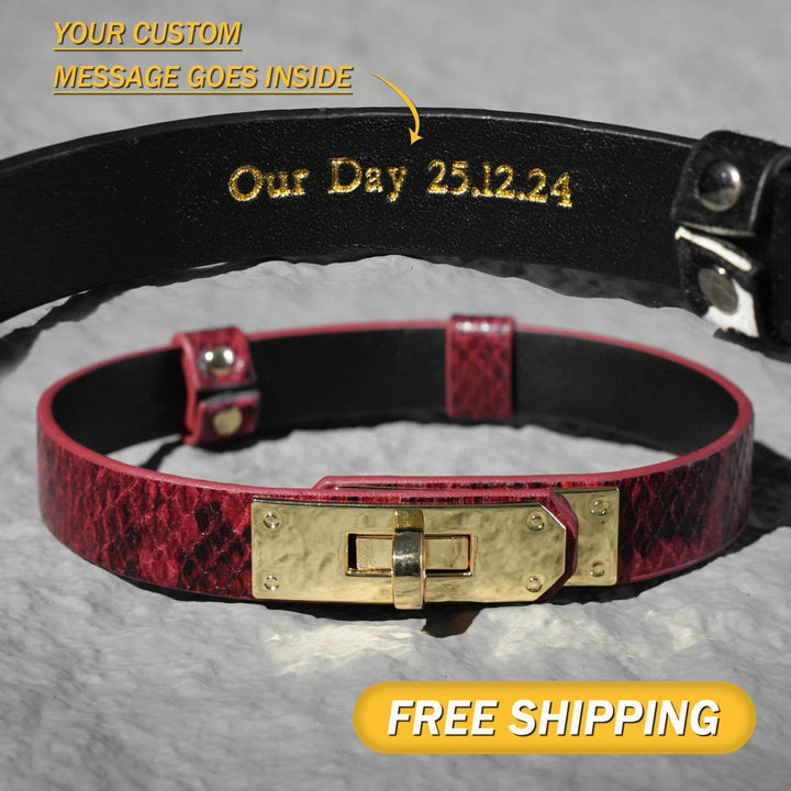 Personalized Vegan Leather Choker