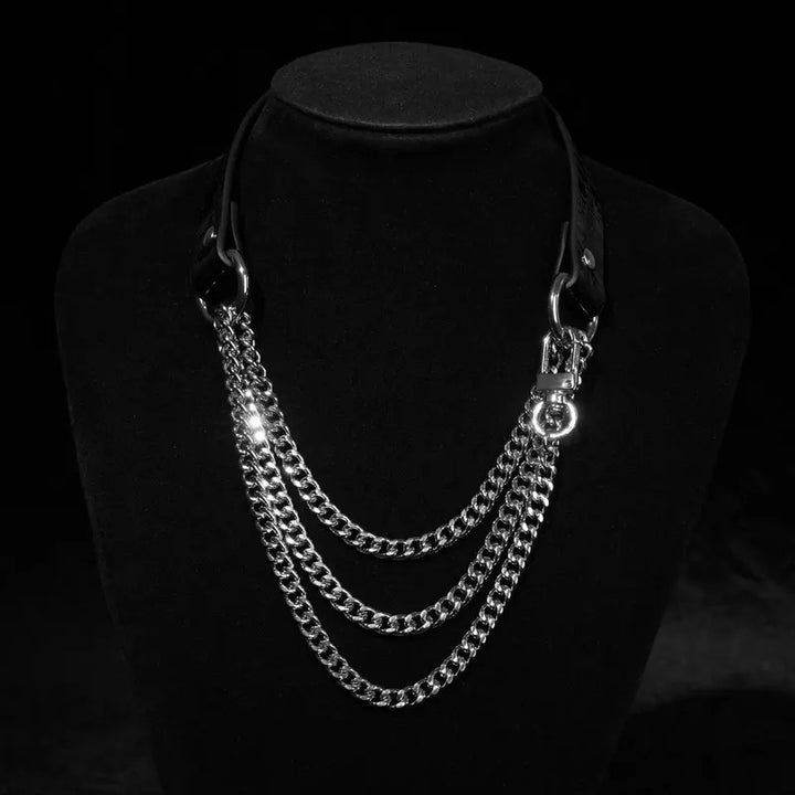 Dark Red Crocodile Paten Choker