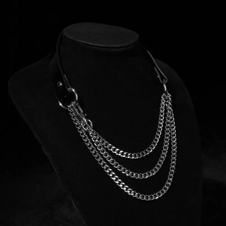 Dark Red Crocodile Paten Choker