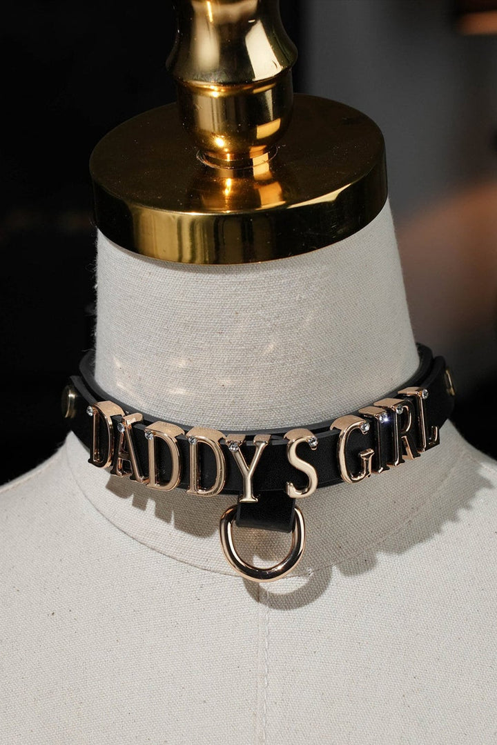 Daddys Girl Custom Name Choker Collar,Can Chosse Your Word,Slut, Daddys or Kitten Letters Choker Cumslut Collar
