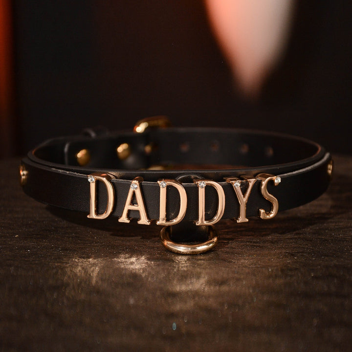 Handmade Custom Name BDSM Collar with Leash Personalized Can Chosse Your Word Letters Choker Necklace