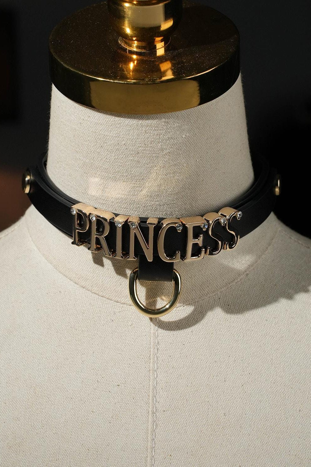 Romantic Gift Custom Letters Words Black Leather Choker Collar Necklace with Leash Name Day Collar Gifts For Her